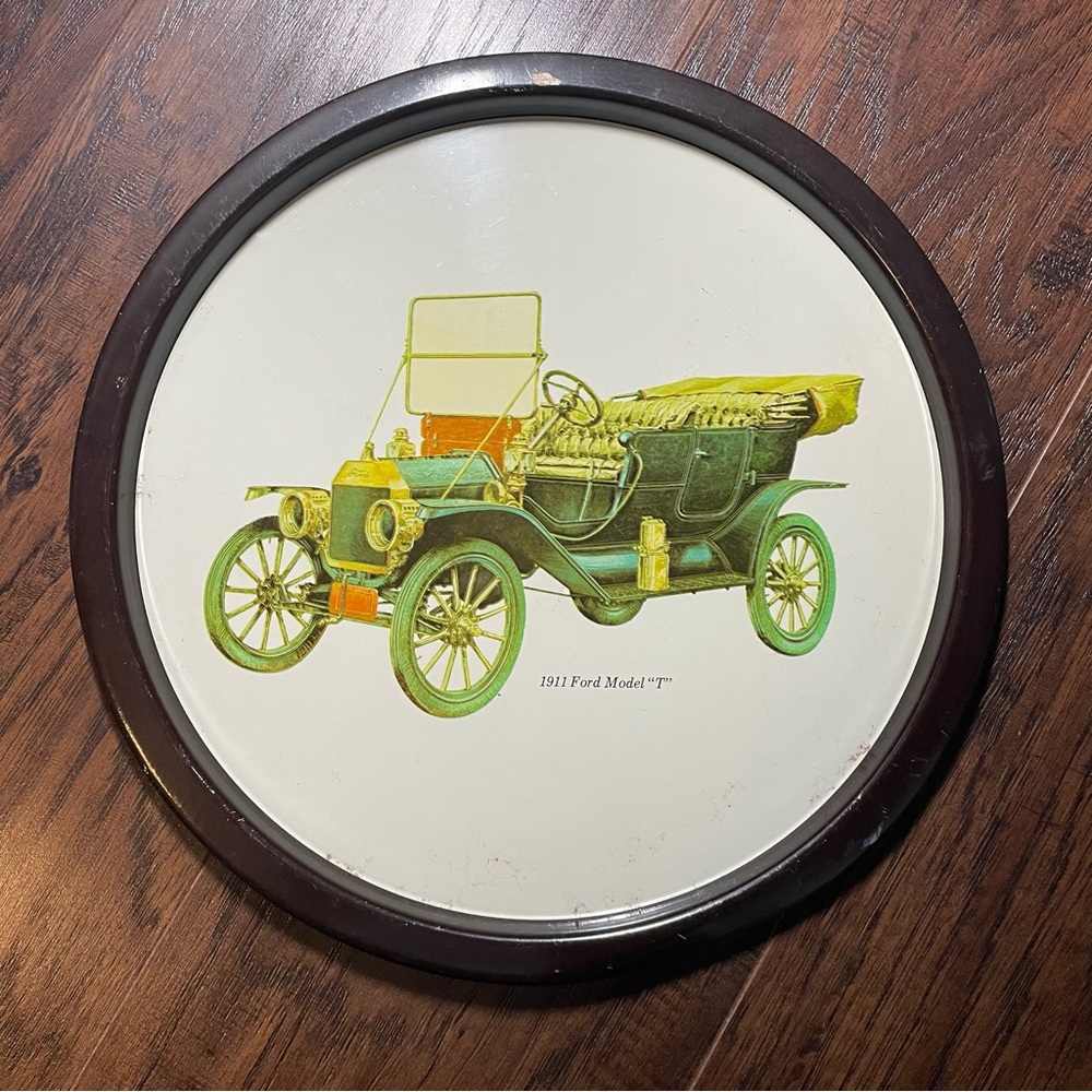 Vintage Metal Model T Serving Tray